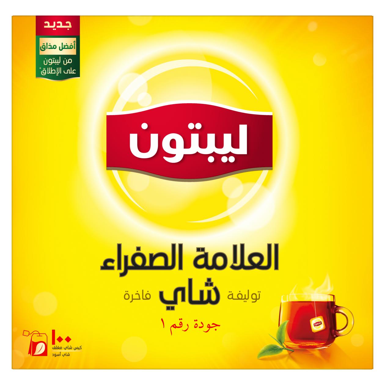 ليبتون شاي العلامة الصفراء ١٠٠ ظرف